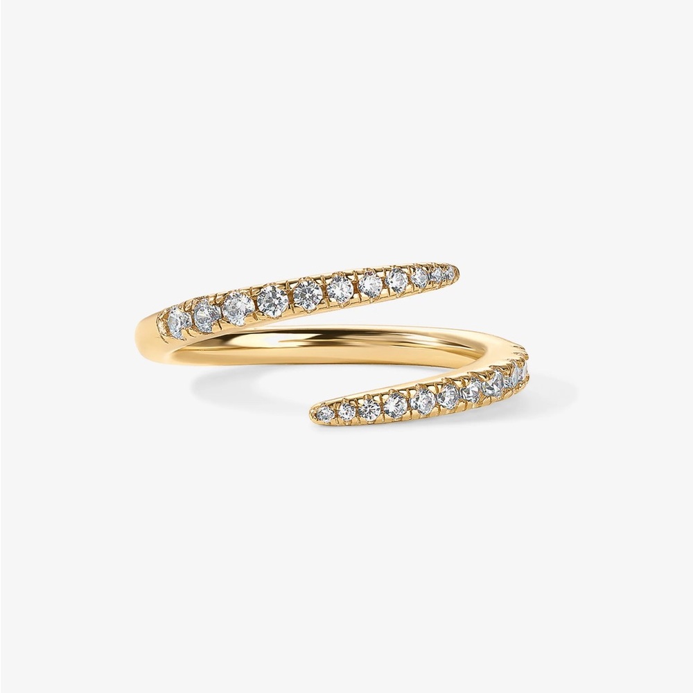Neiman Marcus 14kt Gold Plated Eternity Ring - Picture 3 of 7